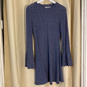 Blue Gray Sweater Dress Abercrombie and Fitch